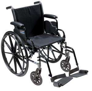 Drive Medical Cruiser III Lightweight Wheelchair - 18" with Desk Arms and Swingaway Footrests