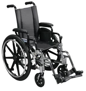 Drive Medical Viper Wheelchair with Various Flip Back Desk Arm Styles and Front Rigging Options