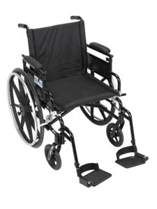 Drive Medical Viper Plus GT Wheelchair with Flip Back Adjustable Height Arms with Various Front Rigging