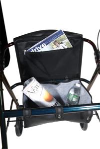 Drive Medical Rollator with Fold Up and Removable Back Support, Padded Seat, 6" Casters with Loop Locks