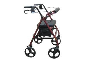 Drive Medical Rollator with Fold Up and Removable Back Support, Padded Seat, 8" Casters with Loop Locks