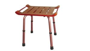 Drive Medical Adjustable Height Teak Bath Bench Stool