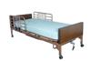 Drive Medical Half Length Bed Rail Tool Free Adjustable Width with Brown Vein Finish