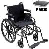 Drive Medical Cruiser III Lightweight Wheelchair - 16" with Adjustable Desk Arms and Elevating Legrests
