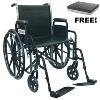 Drive Medical Silver Sport 1 Single Axle Wheelchair - 18" with Fixed Arms