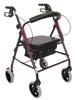 Drive Medical Aluminum Rollator with 8" Wheels (Blue)