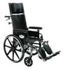 Drive Medical Viper Plus Light Weight Reclining Wheelchair with Elevating Leg rest and Various Flip Back Arm Styles