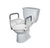 Drive Medical Elevated Raised Toilet Seat with Removable Padded Arms