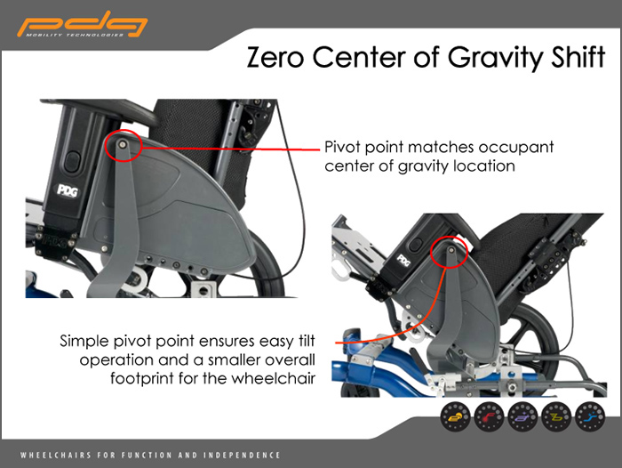 PDG FUZE T50 Tilt-in-Space Wheelchair