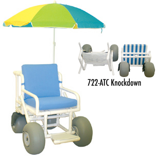 MJM PVC 722-ATC Medical All Terrain Beach Wheelchair